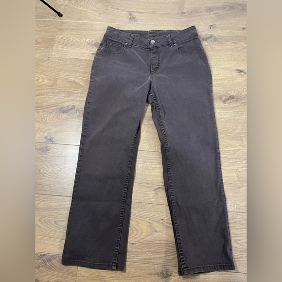 Vintage Riders by Lee Black Denim Jeans Straight Leg Loose Fit Jeans Size 12P - Picture 5 of 6